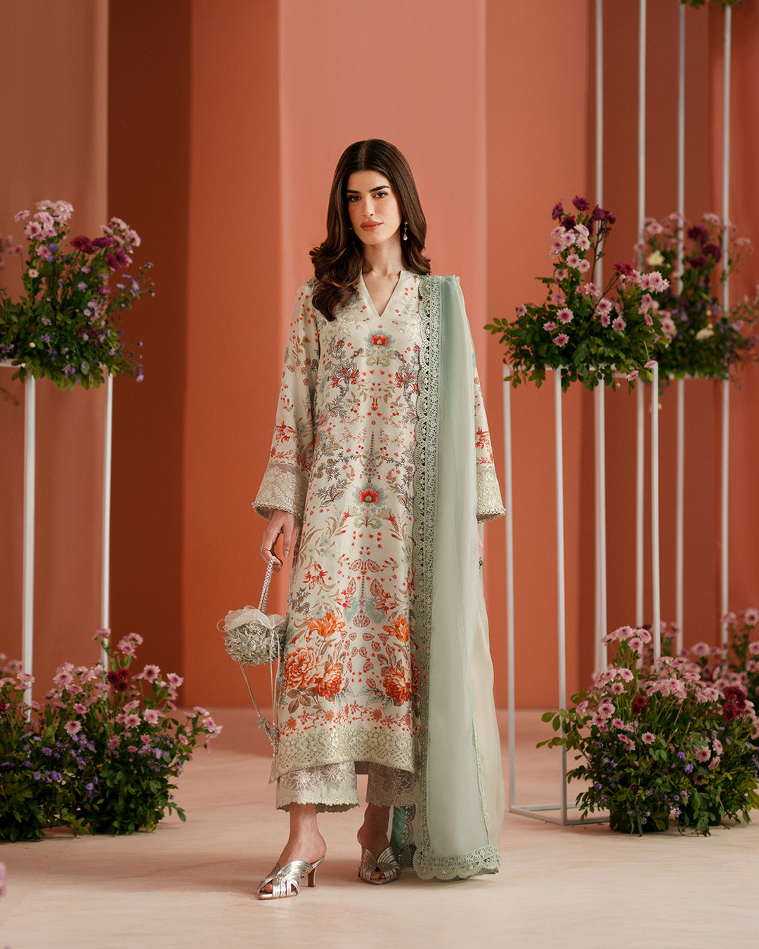Faiza Saqlain | Roim Silk Edit | Tayma by Faiza Saqlain - Designer Dress  - Type : Luxury Dress - Available at Libayah - 100% Original 