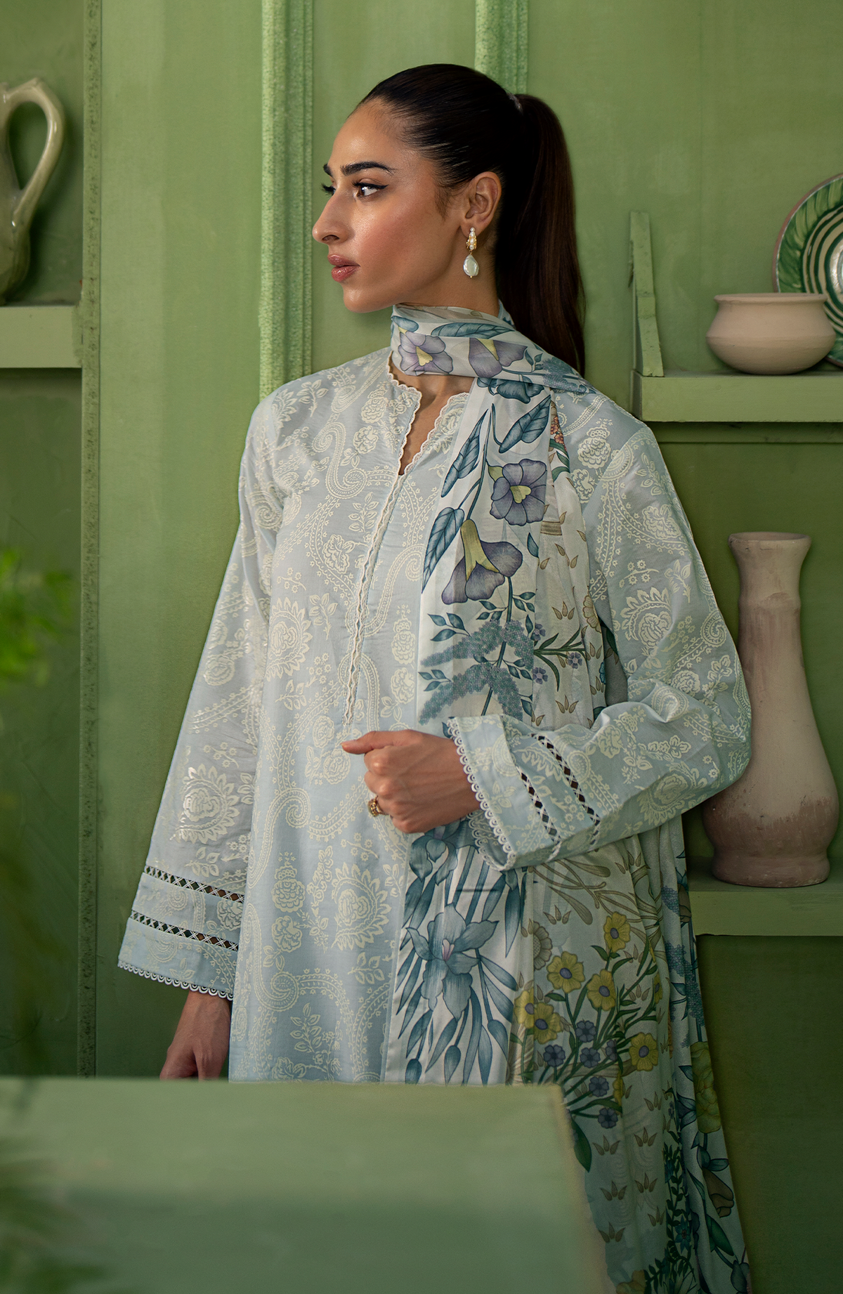 Seran | Artisan Lawn 25 | GLACE by Seran - Designer Dress - Type: Ladies Clothes - Available at Libayah - 100% Original