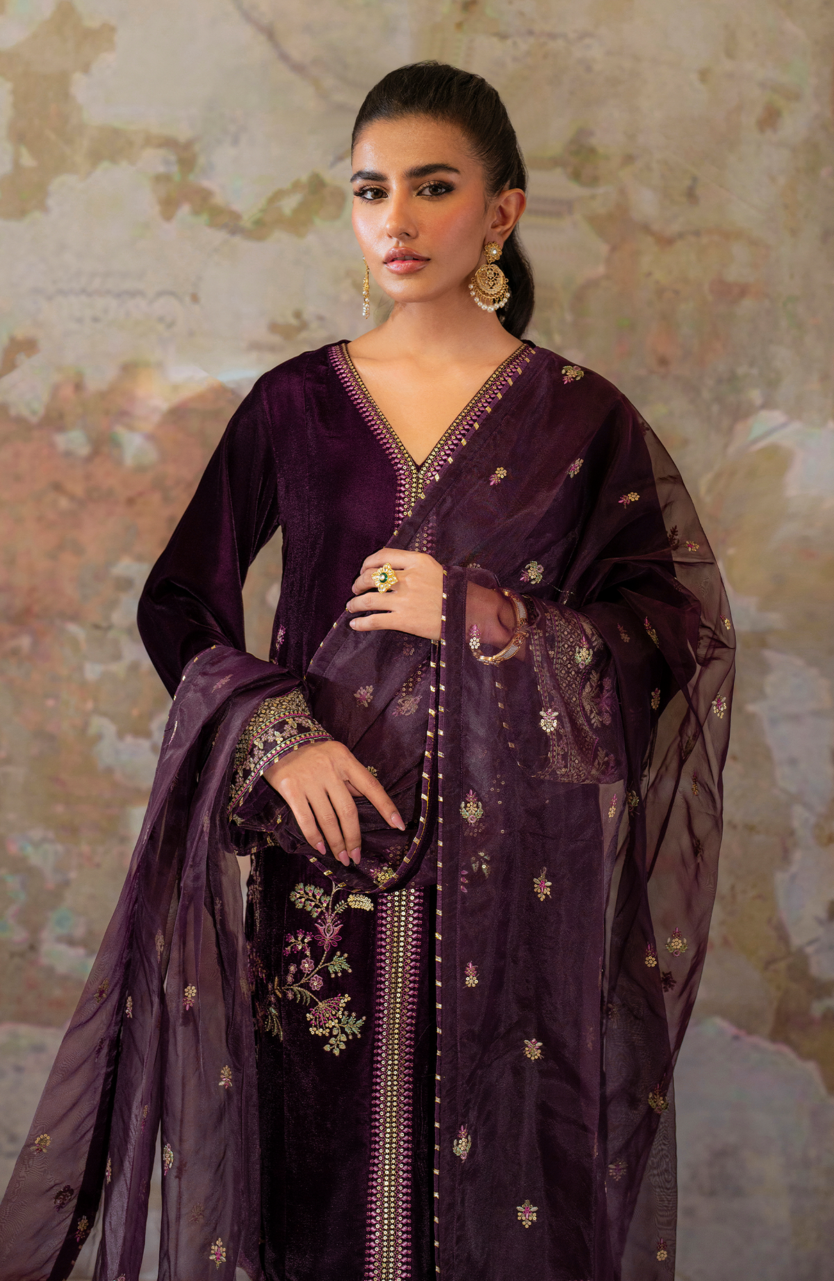 Seran | Velmor Velvet 24 | FLORID by Seran - Designer Dress - Type: Ladies Clothes - Available at Libayah - 100% Original