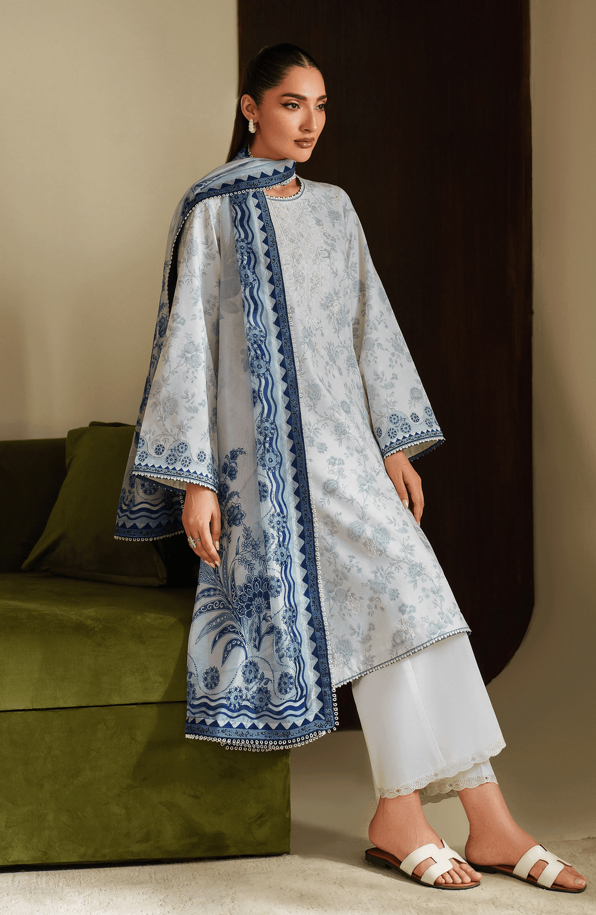 Seran | Ilara Cambric | AZZURA by Seran - Designer Dress  - Type : Ladies Clothes - Available at Libayah - 100% Original 