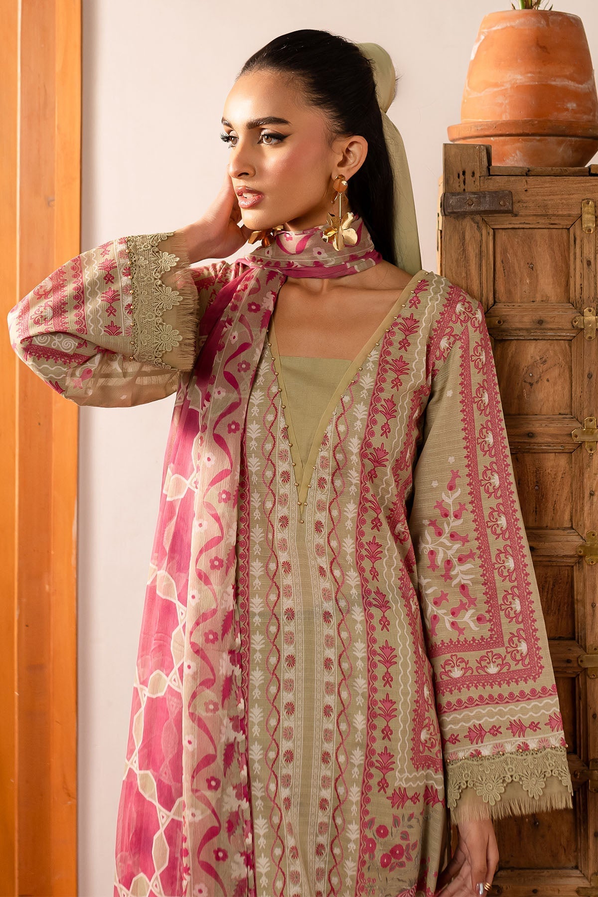 Nureh | Printed lawn 25 | SP-141 by Nureh - Designer Dress - Type: Ladies Clothes - Available at Libayah - 100% Original