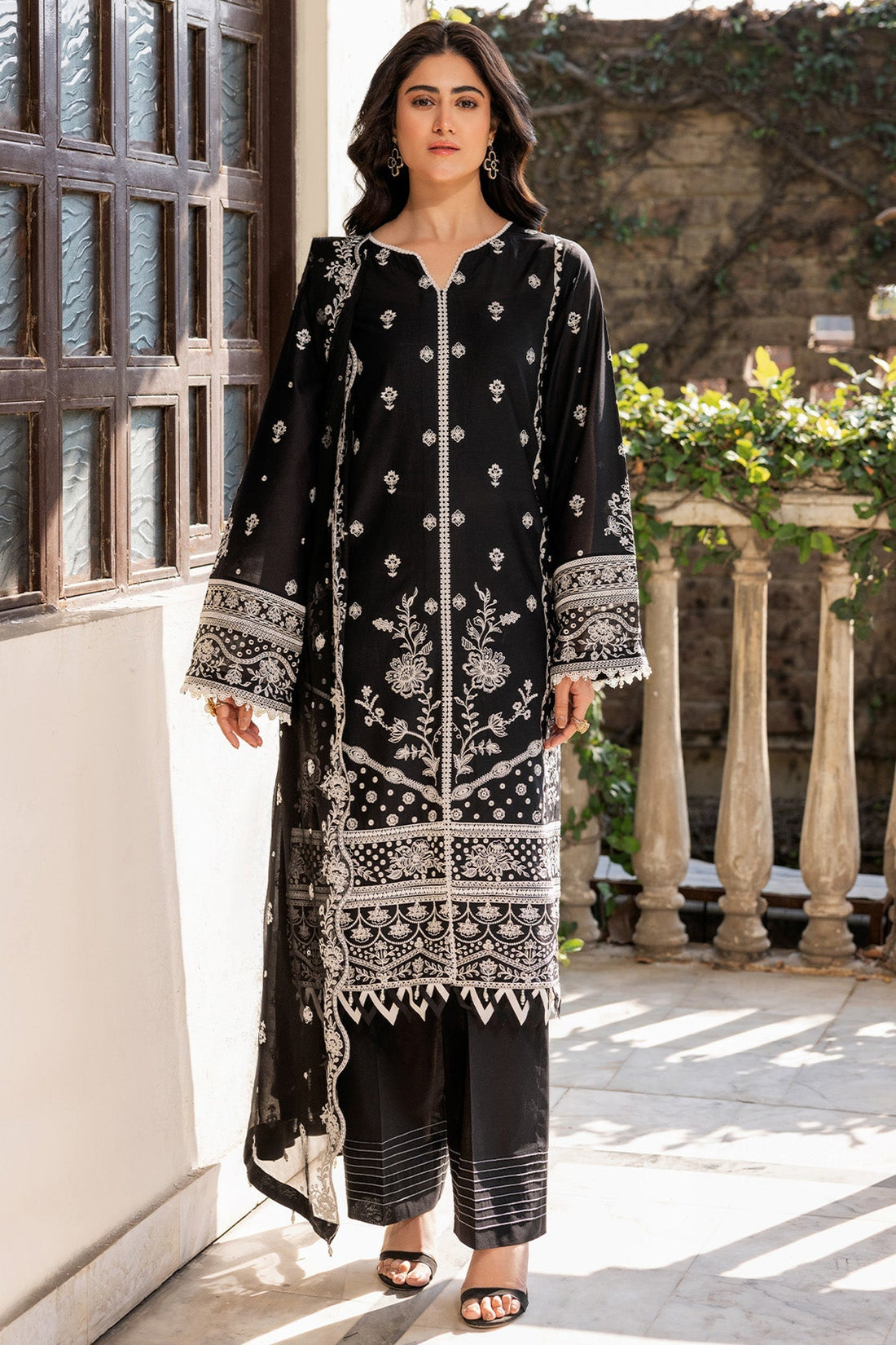 Farasha | Summer Weaves Embroidered Lawn | Midnight Glow by Farasha - Designer Dress - Type: Ladies Clothes - Available at Libayah - 100% Original