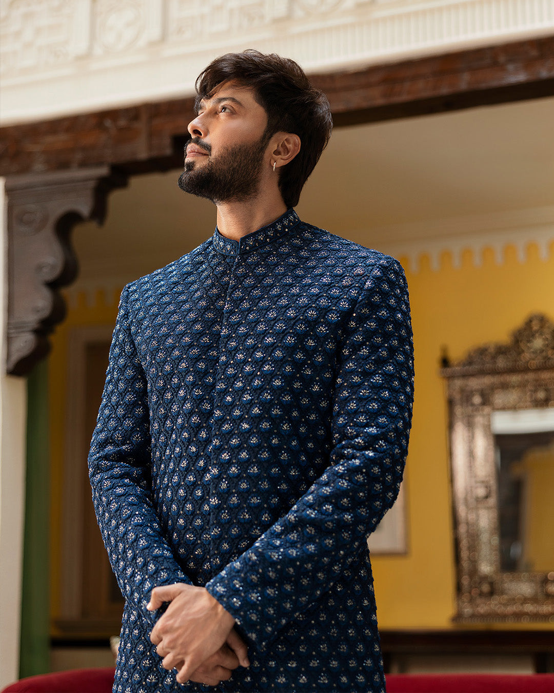 Pakistani Menswear | Faiza Saqlain | Safiy by Faiza Saqlain - Designer Dress - Type: MensWear - Available at Libayah - 100% Original