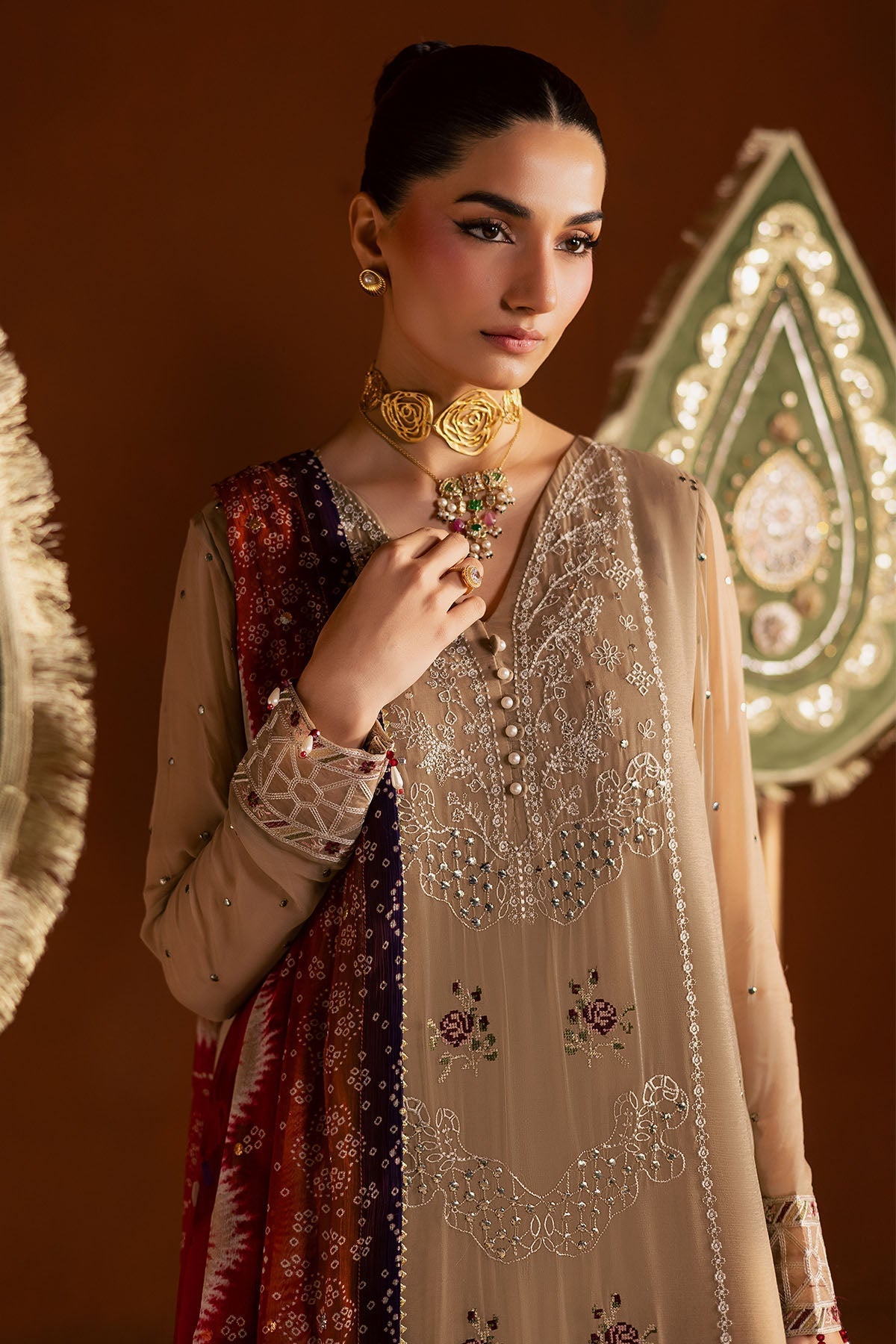 Nureh | Mukeshkari Formals | MK-22 - Designer Dress - Type : Ladies Clothes - Available at Libayah - 100% Original