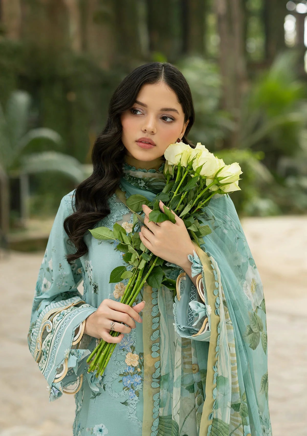 Elaf Premium | Signature Embroidered Lawn with Chiffon Collection 26 | ESG-6B ZARIA by Elaf Premium - Designer Dress  - Type : Ladies Clothes - Available at Libayah - 100% Original 