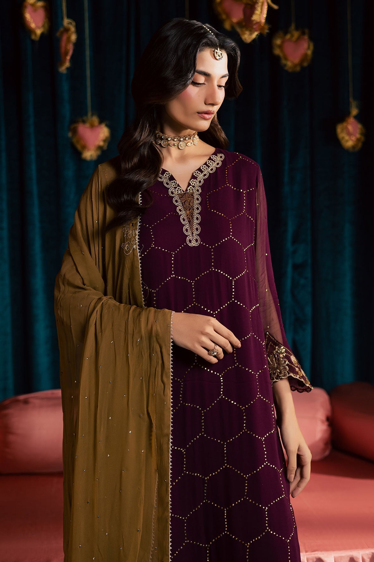 Nureh | Mukeshkari Formals | MK-21 - Designer Dress - Type : Ladies Clothes - Available at Libayah - 100% Original