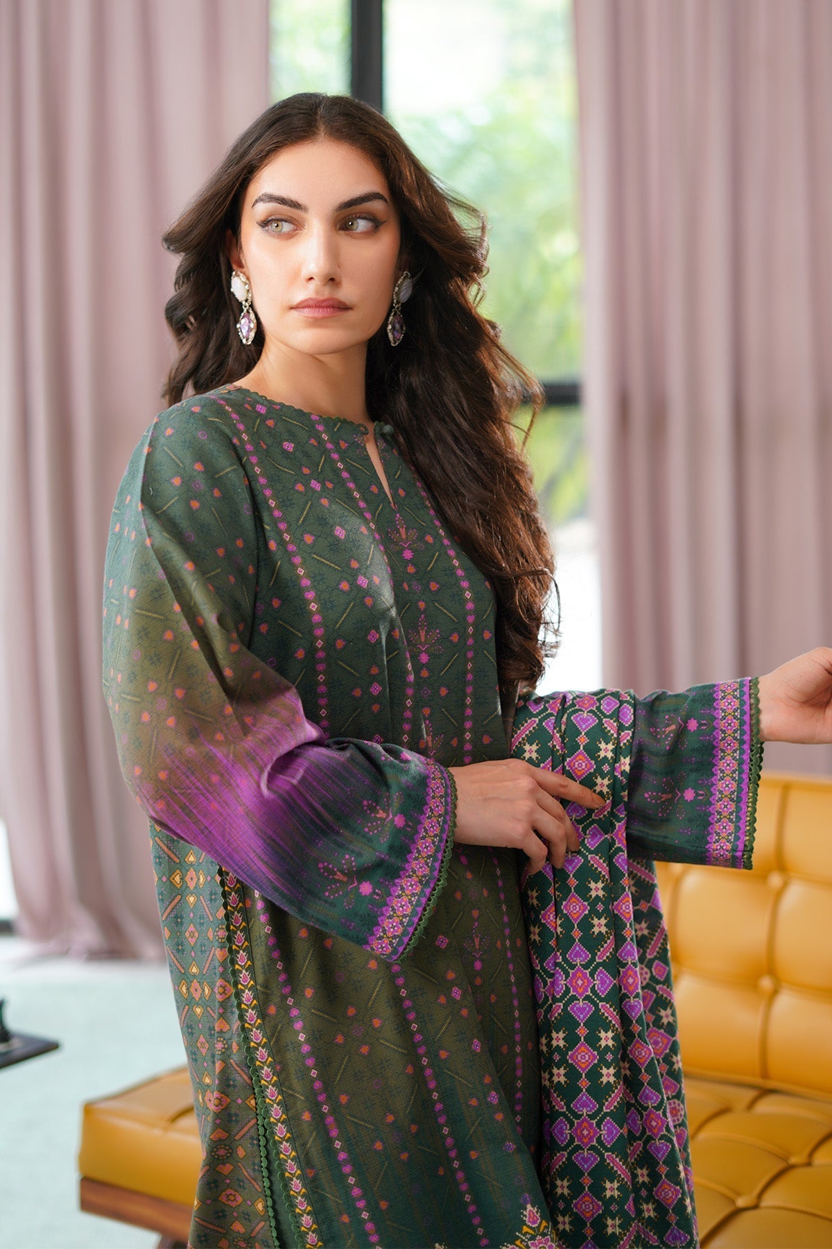 Sahar | Autumn Winter 2024 | Jade Mirage by Sahar - Designer Dress - Type: Ladies Clothes - Available at Libayah - 100% Original