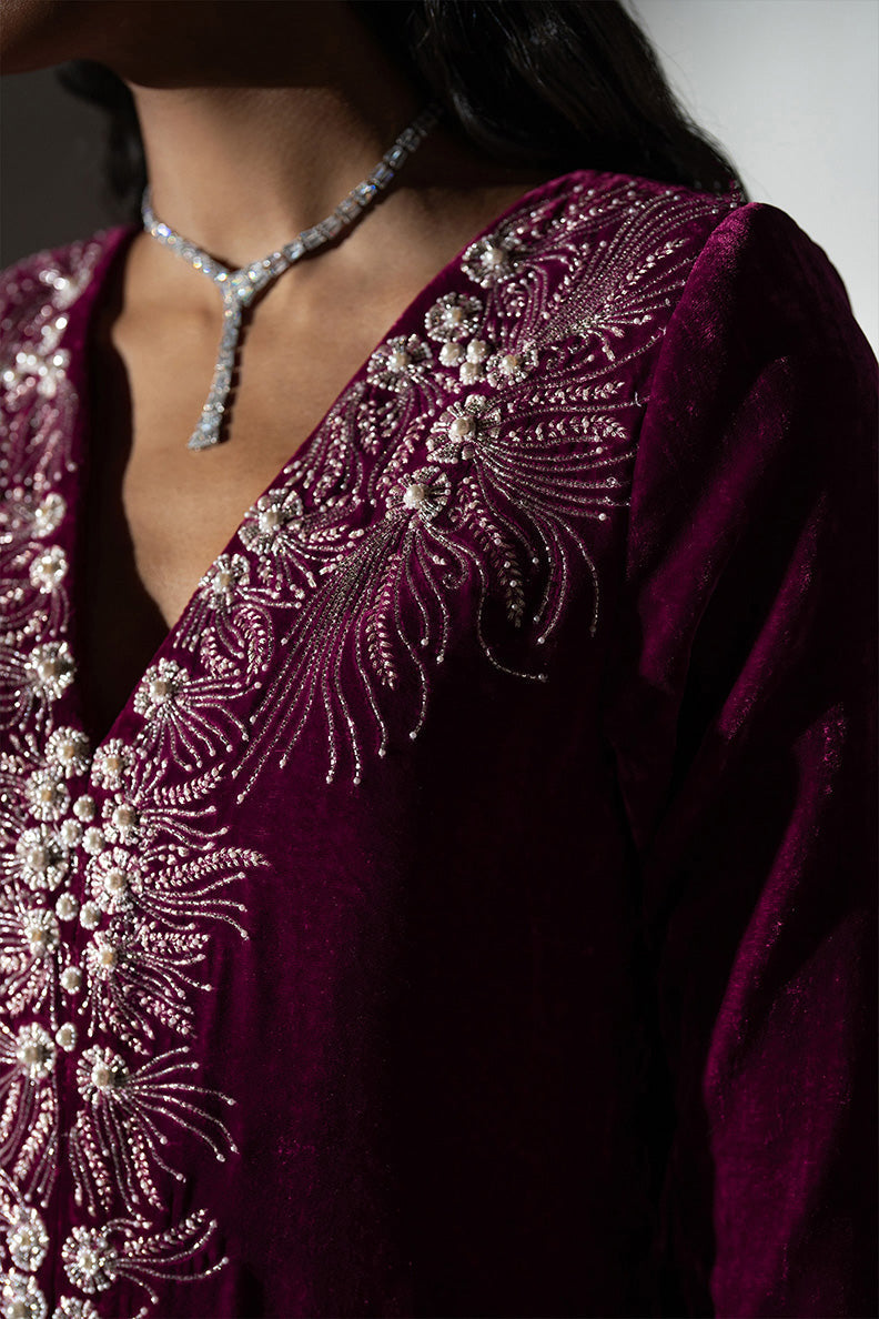 Caia | Luxury Velvet Edit 25 | Fuchsia by Caia - Designer Dress - Type: Ladies Clothes - Available at Libayah - 100% Original