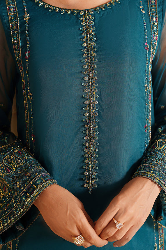 Naqshi | Feemora Organza Raw Silk | Rahmir by Naqshi - Designer Dress  - Type : Ladies Clothes - Available at Libayah - 100% Original 