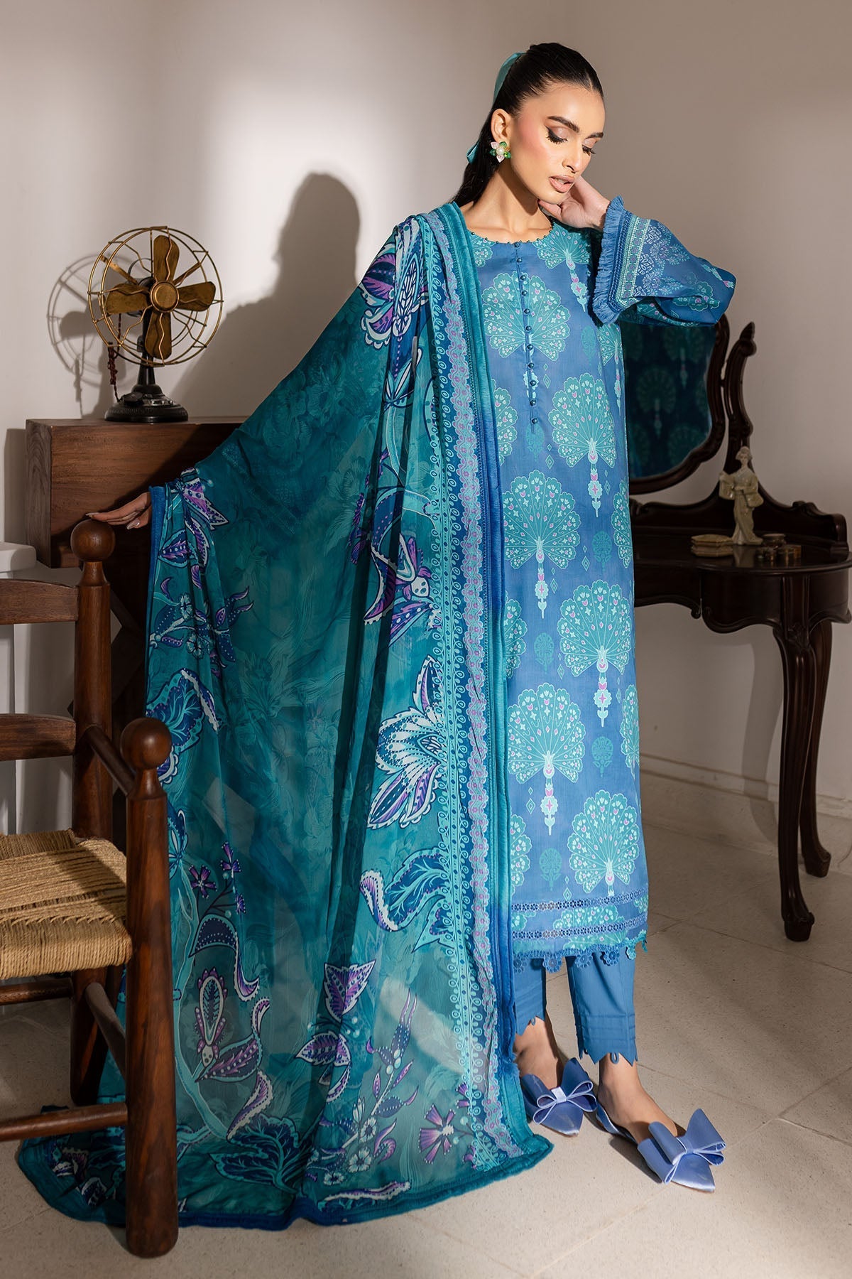 Nureh | Printed Lawn 25 | SP-145 by Nureh - Designer Dress - Type: Ladies Clothes - Available at Libayah - 100% Original