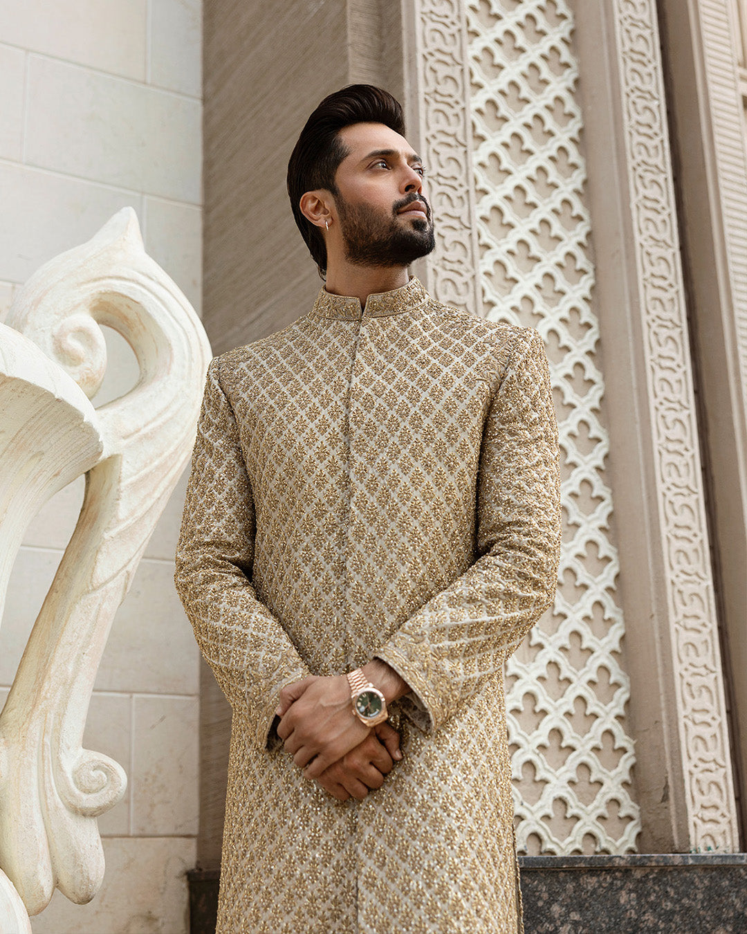 Pakistani Menswear | Faiza Saqlain | Baseem by Faiza Saqlain - Designer Dress - Type: MensWear - Available at Libayah - 100% Original
