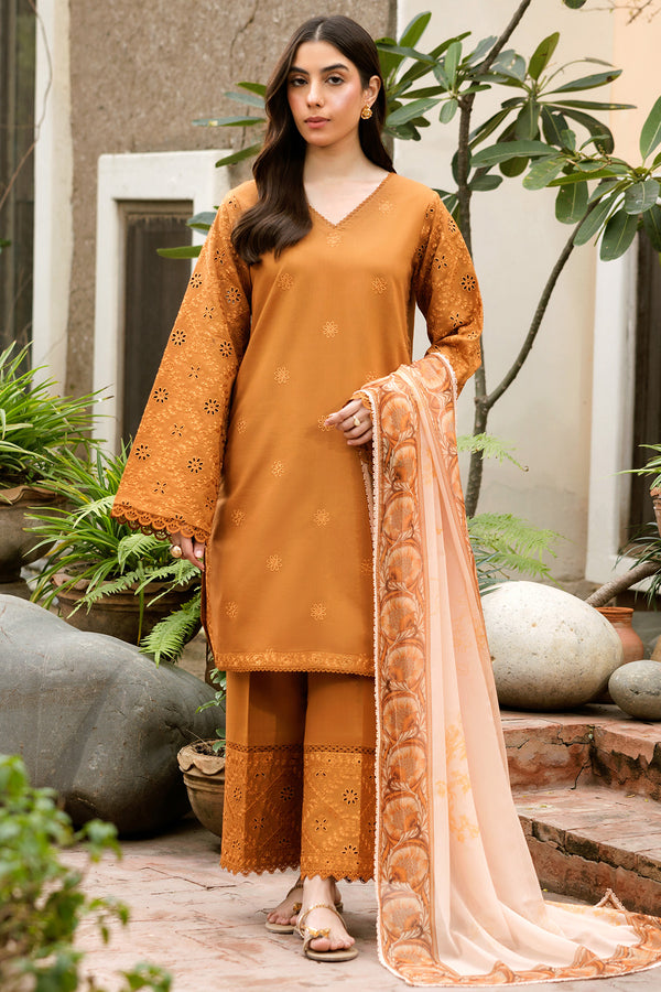 Farasha | Summer Weaves Embroidered Lawn | Golden Dusk by Farasha - Designer Dress - Type: Ladies Clothes - Available at Libayah - 100% Original