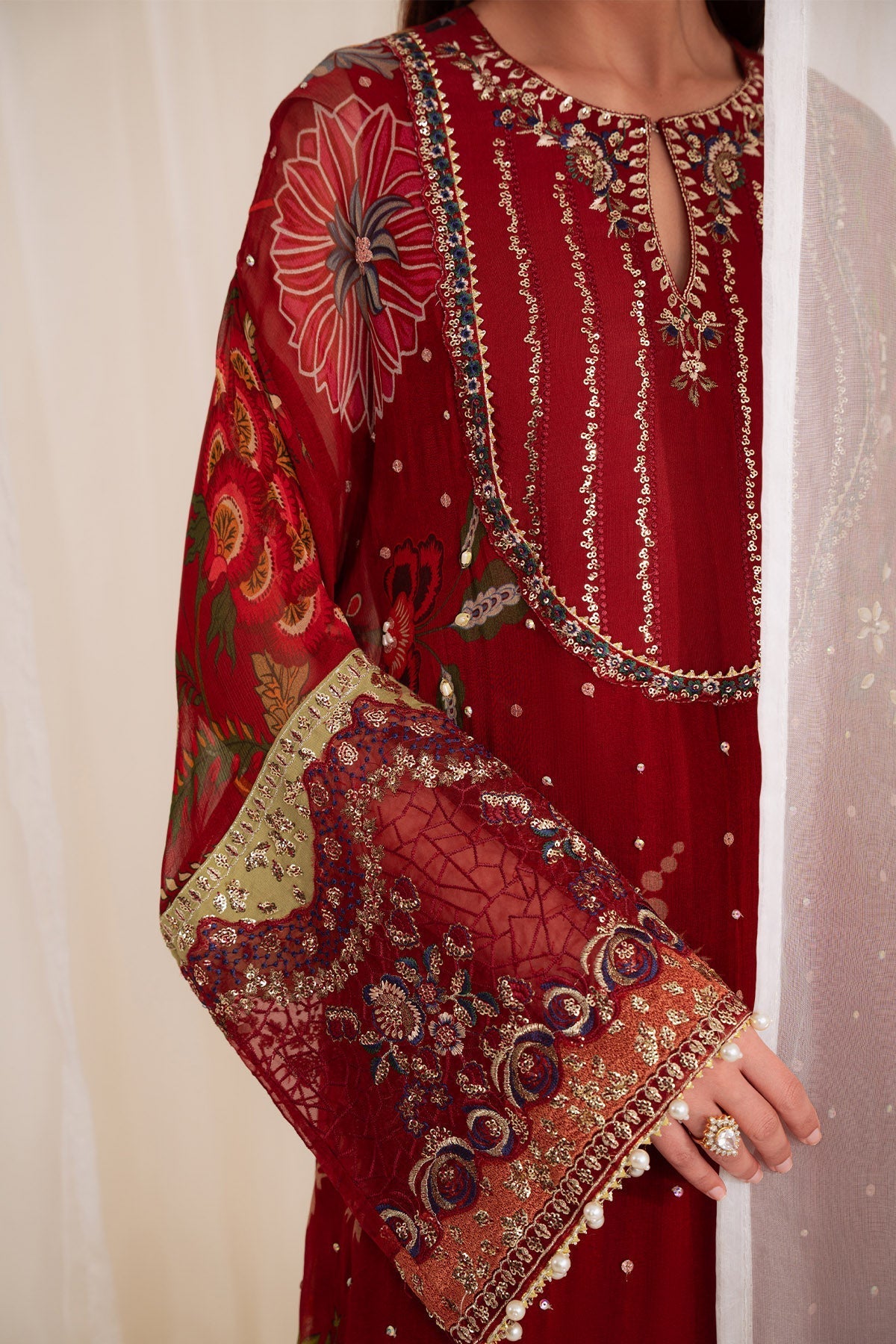 Nureh | Omara Formals | NEL-92 by Nureh - Designer Dress  - Type : Ladies Clothes - Available at Libayah - 100% Original 