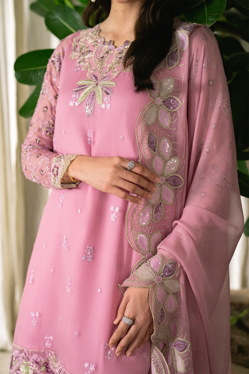 Neeshay | Ready to Wear Chiffon | RTW-CHFN-01 LILAC by Neeshay - Designer Dress  - Type : Ladies Clothes - Available at Libayah - 100% Original 