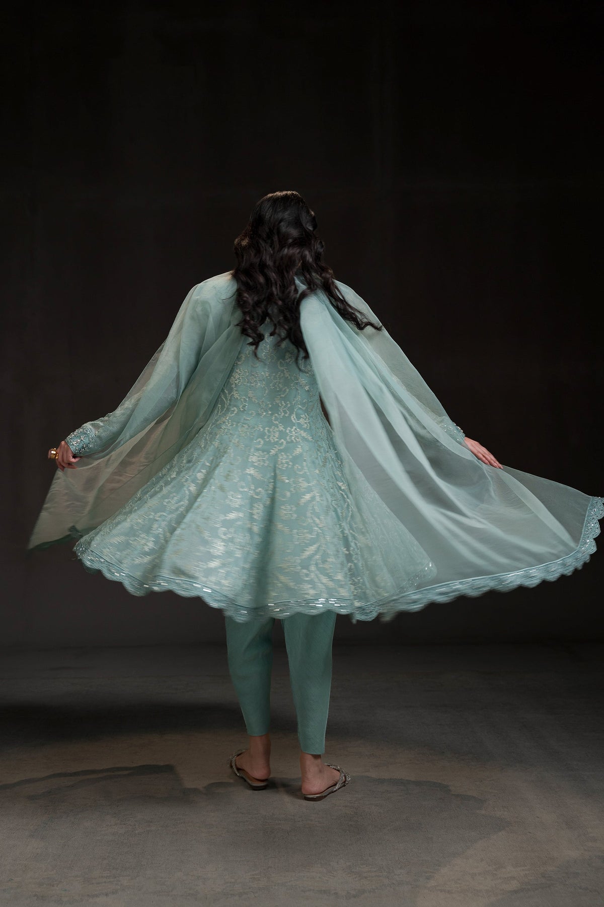 Ammara Khan | Glitz Luxury Pret 24 | SHORT PEPLUM KALIDAR (D-02) by Ammara Khan - Designer Dress - Type: Ladies Clothes - Available at Libayah - 100% Original