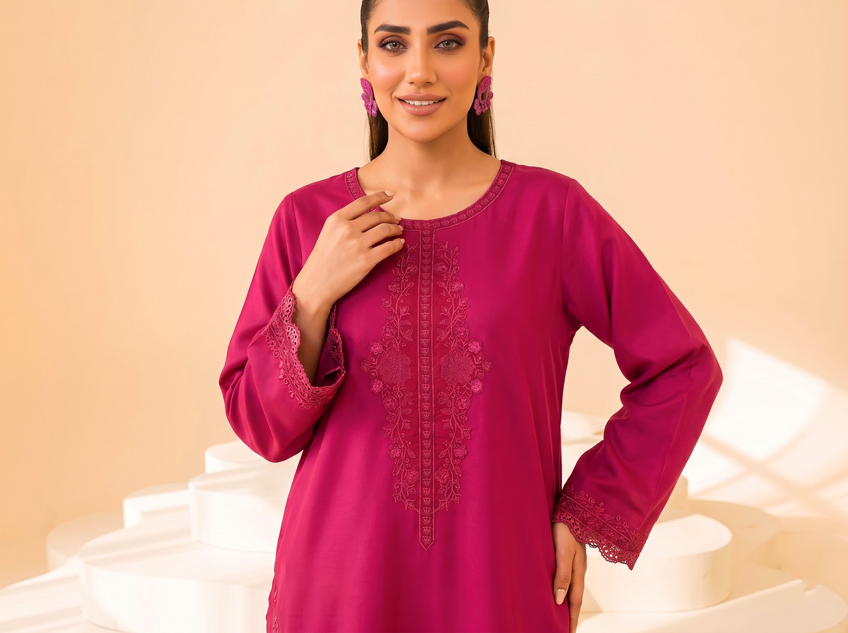 Faiza Faisal | FNF Cords Edit |PINK CARNATION by Faiza Faisal - Designer Dress  - Type : Ladies Clothes - Available at Libayah - 100% Original 