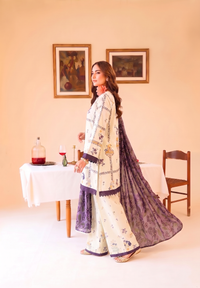 Faiza Faisal | FNF Printed Lawn | WHITY PLUM by Faiza Faisal - Designer Dress  - Type : Ladies Clothes - Available at Libayah - 100% Original 