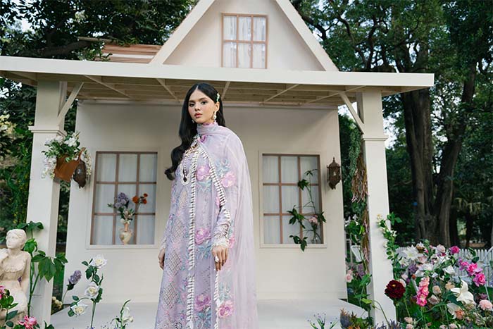 Zevk | Flora Festive Lawn | LILLY by Zevk - Designer Dress - Type: Ladies Clothes - Available at Libayah - 100% Original