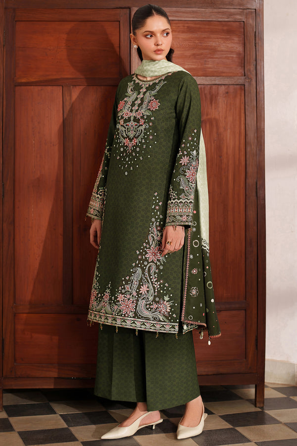 Farasha | Meline Premium Viscose 25 | Olive Drape by Farasha - Designer Dress  - Type : Ladies Clothes - Available at Libayah - 100% Original 