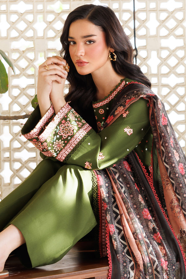 Farasha | Summer Weaves Embroidered Lawn | Olivine Dreams by Farasha - Designer Dress - Type: Ladies Clothes - Available at Libayah - 100% Original