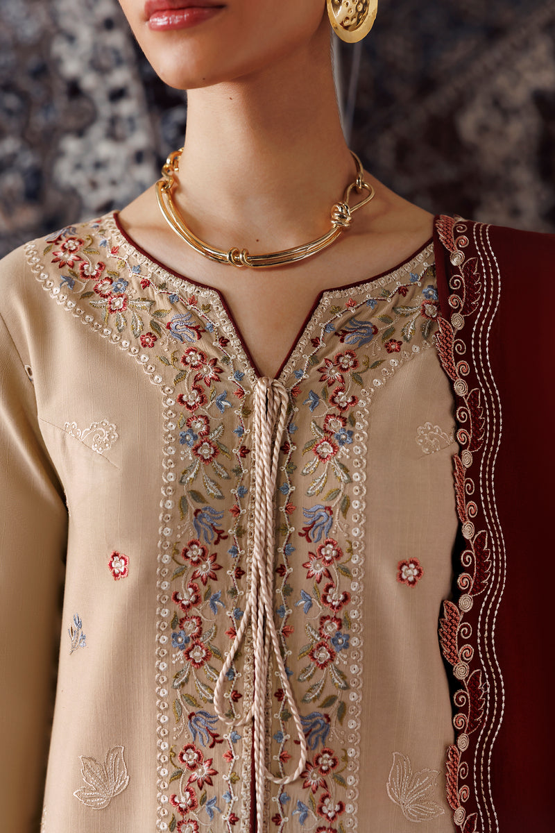 Qalamkar | Q Line Linen 26 | QLW-16 HAMNA by Qalamkar - Designer Dress  - Type : Ladies Clothes - Available at Libayah - 100% Original 
