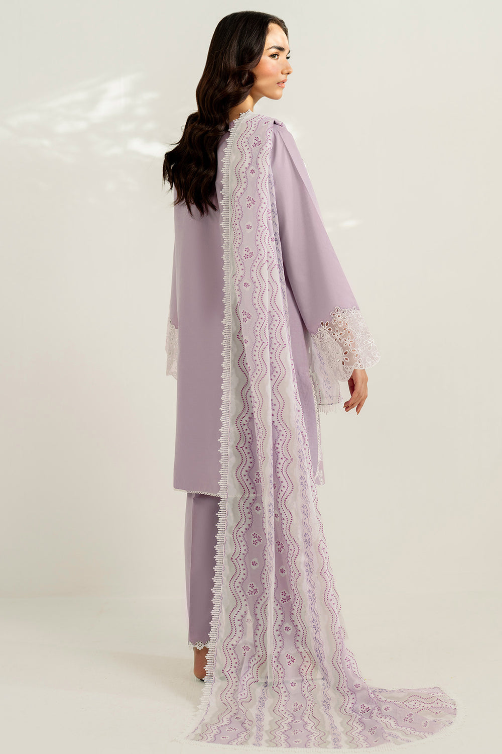 Farasha | Thread Lines Embroidered | Pastel Haze by Farasha - Designer Dress  - Type : Ladies Clothes - Available at Libayah - 100% Original 