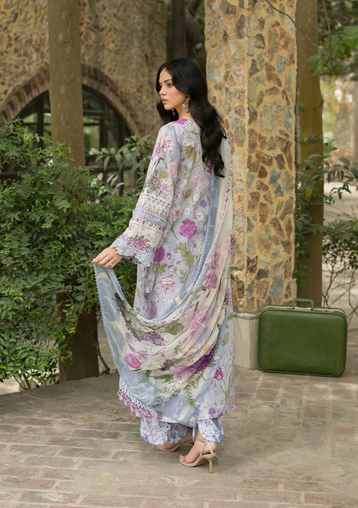 Elaf Premium | Signature Embroidered Lawn with Chiffon Collection 26 | ESG-5A ARIANA by Elaf Premium - Designer Dress  - Type : Ladies Clothes - Available at Libayah - 100% Original 