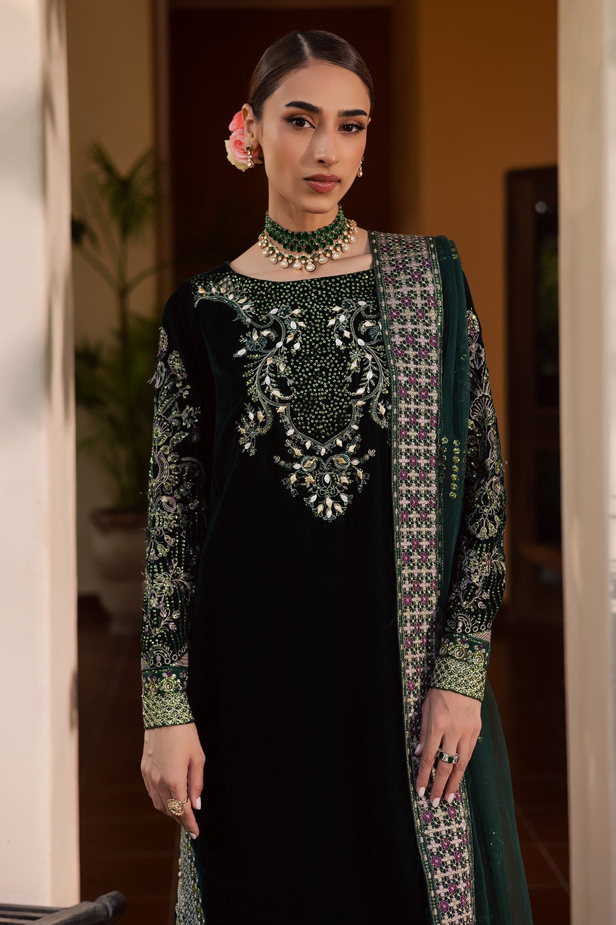Nureh | Maya Velvet | NW-115 by Nureh - Designer Dress  - Type : Ladies Clothes - Available at Libayah - 100% Original 