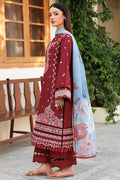 Farasha | Summer Weaves Embroidered Lawn | Crimson Glow by Farasha - Designer Dress - Type: Ladies Clothes - Available at Libayah - 100% Original