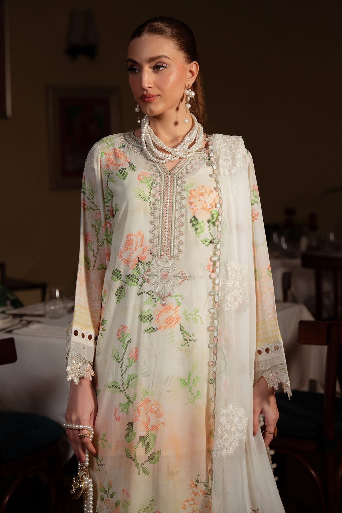 Nureh | Swiss Lawn | NS-163 by Nureh - Designer Dress  - Type : Ladies Clothes - Available at Libayah - 100% Original 