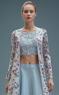 Threads and Motifs | Formal Dresses 25 | Embroidered Blouse With Skirt And Printed Jacket by Threads and Motifs - Designer Dress  - Type : Ladies Clothes - Available at Libayah - 100% Original 