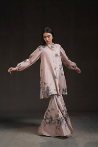 Ammara Khan | Glitz Luxury Pret 24 | FLORAL PRINT GHARARA PANT SET (D-14) by Ammara Khan - Designer Dress - Type: Ladies Clothes - Available at Libayah - 100% Original