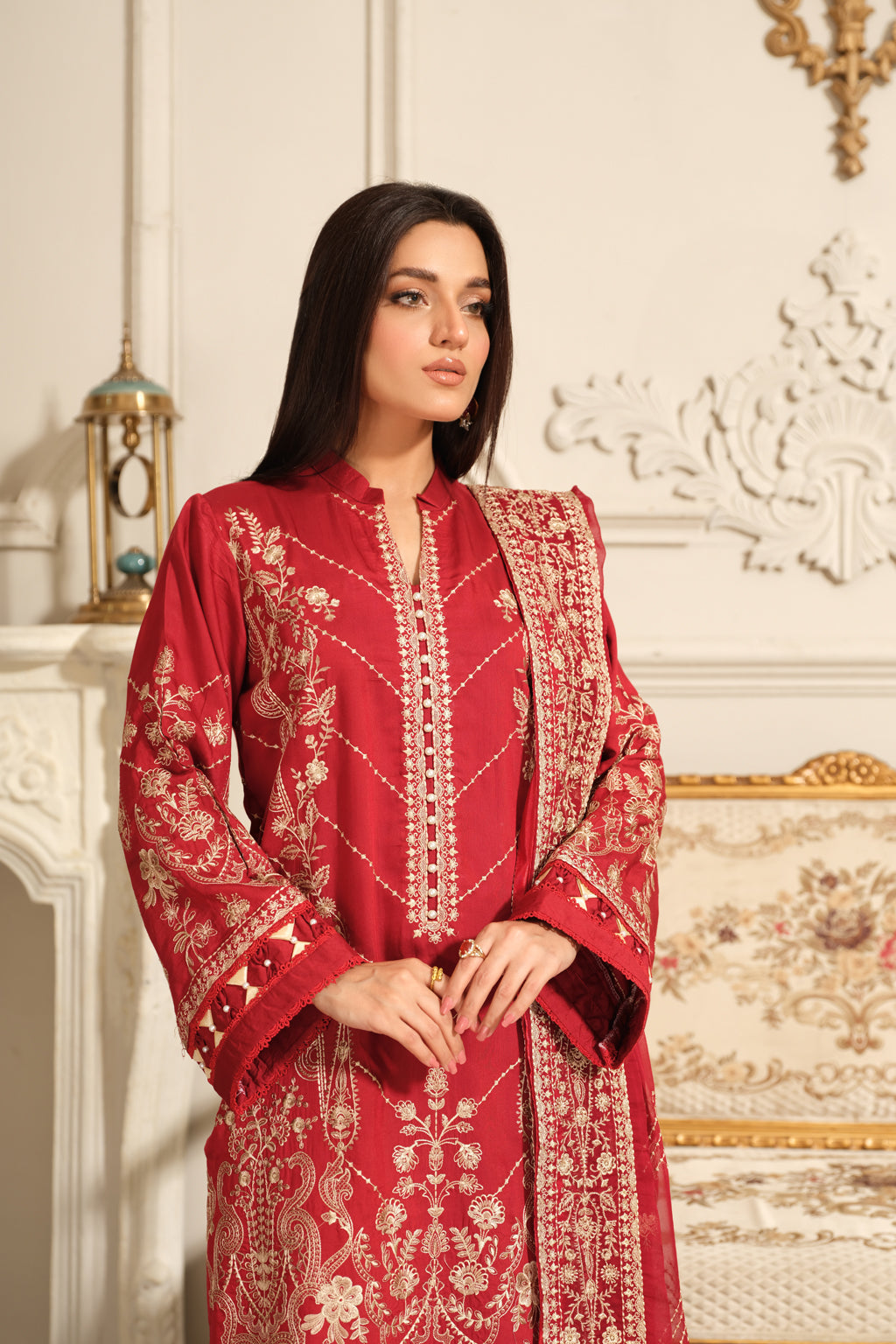 Johra | Silsila Embroidered Viscose | JH-253-SIL by Johra - Designer Dress - Type: Luxury - Available at Libayah - 100% Original