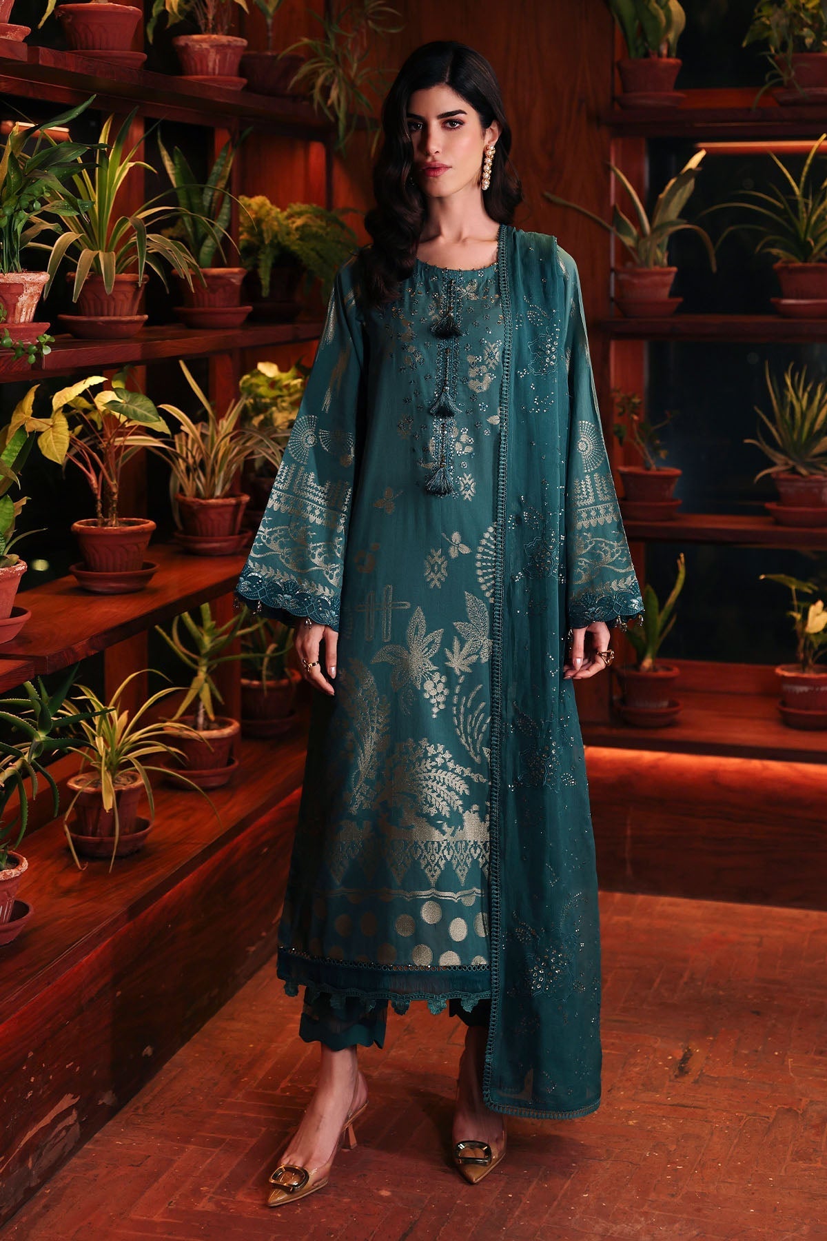 Nureh | Exclusive Jacquard | NE-224 - Designer Dress - Type : Ladies Clothes - Available at Libayah - 100% Original