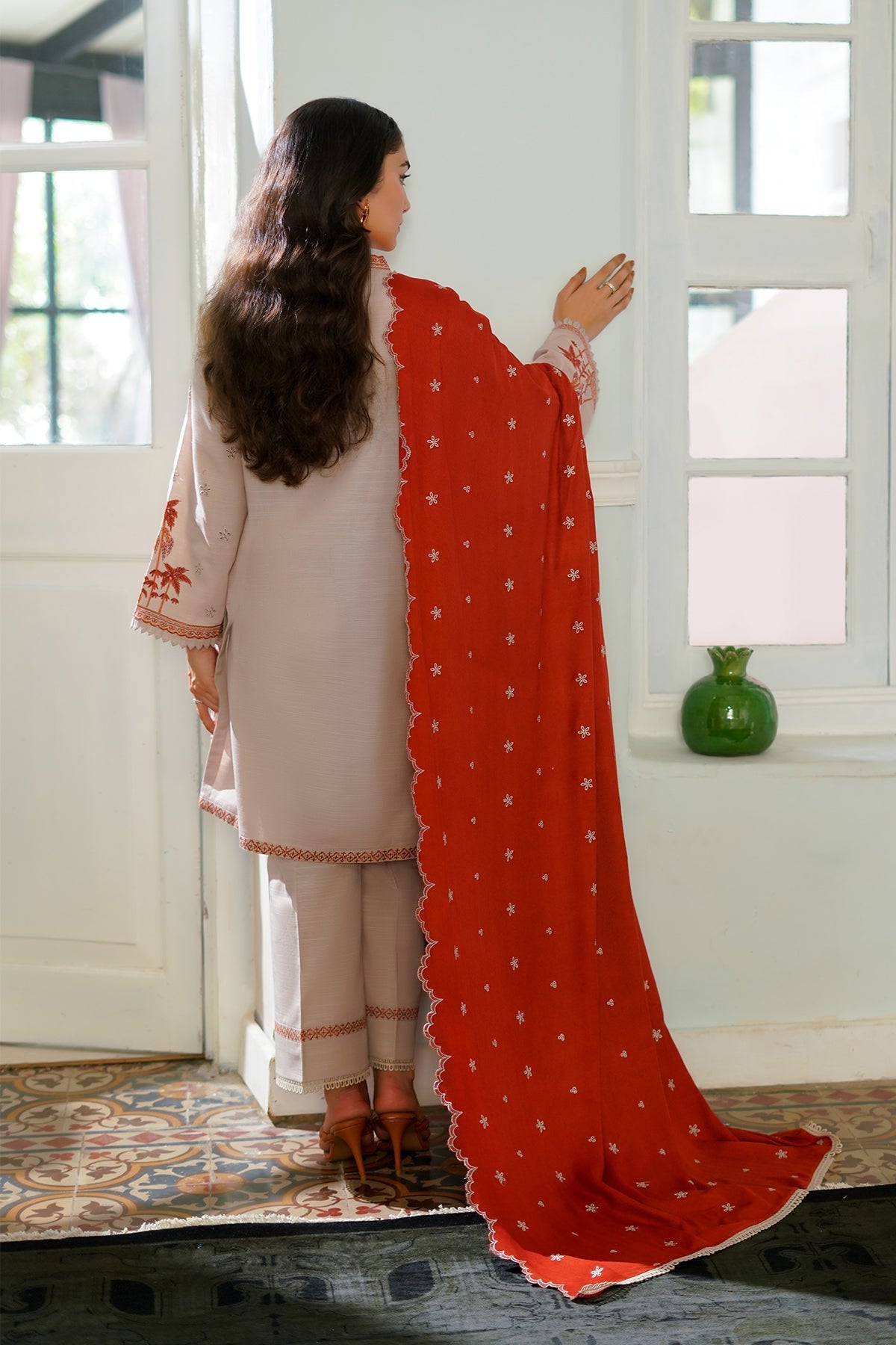 Sahar | Autumn Winter 2024 | Copper Cascade by Sahar - Designer Dress - Type: Ladies Clothes - Available at Libayah - 100% Original