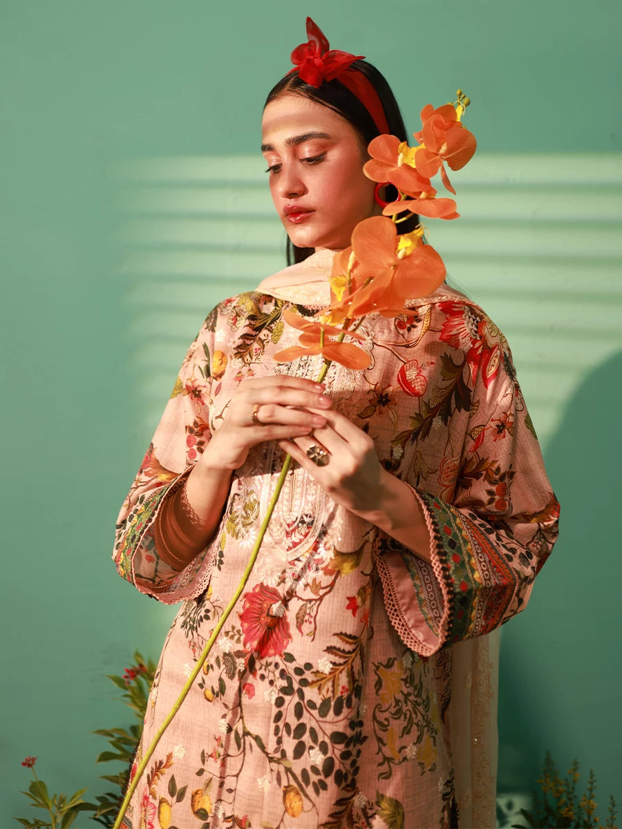 Salitex | Izel Lawn 24 | ROSEBUD - LUXURY LAWN EMBROIDERED SUIT by Salitex - Designer Dress - Type: Casuals - Available at Libayah - 100% Original
