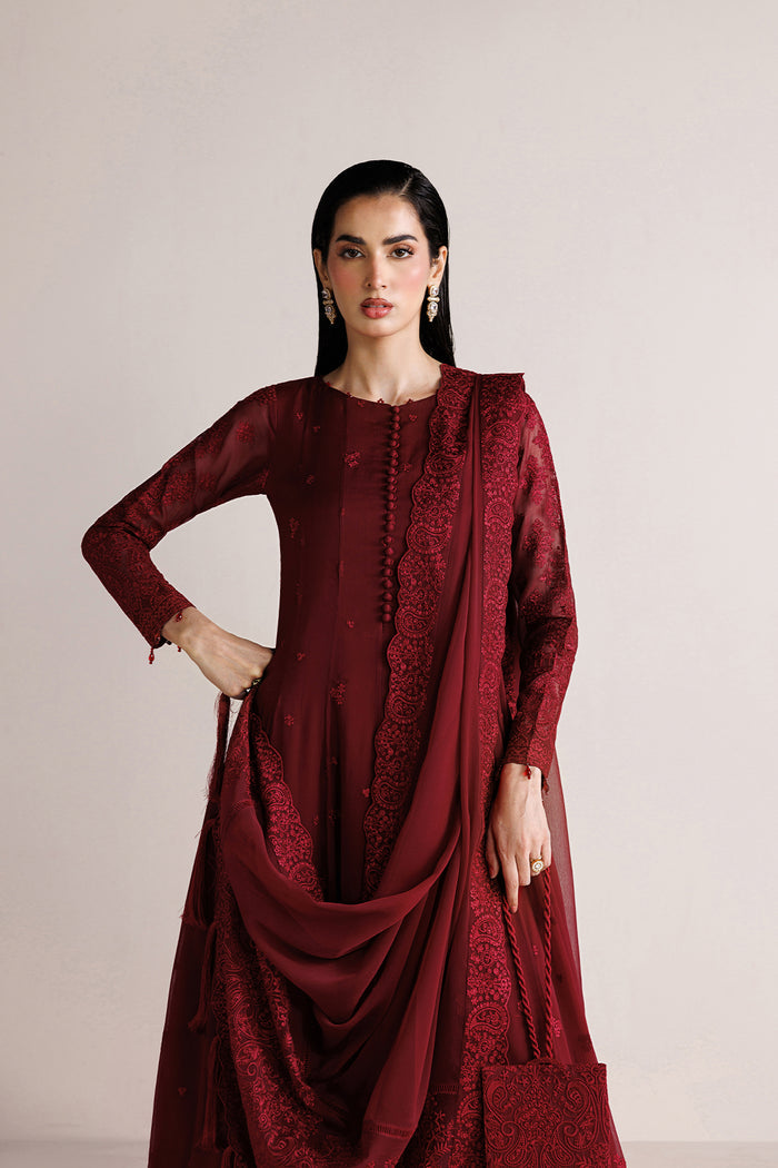 Farasha | Chiffon Essentials 26 | Merlot Satin by Farasha - Designer Dress  - Type : Ladies Clothes - Available at Libayah - 100% Original 