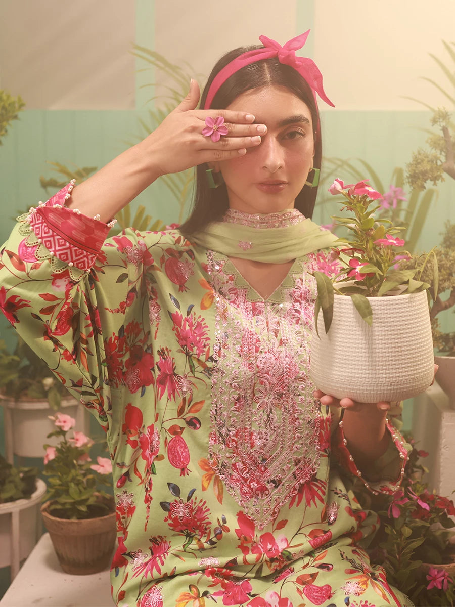 Salitex | Izel Lawn 24 | VIVAD - LUXURY LAWN EMBROIDERED SUIT by Salitex - Designer Dress - Type: Casuals - Available at Libayah - 100% Original