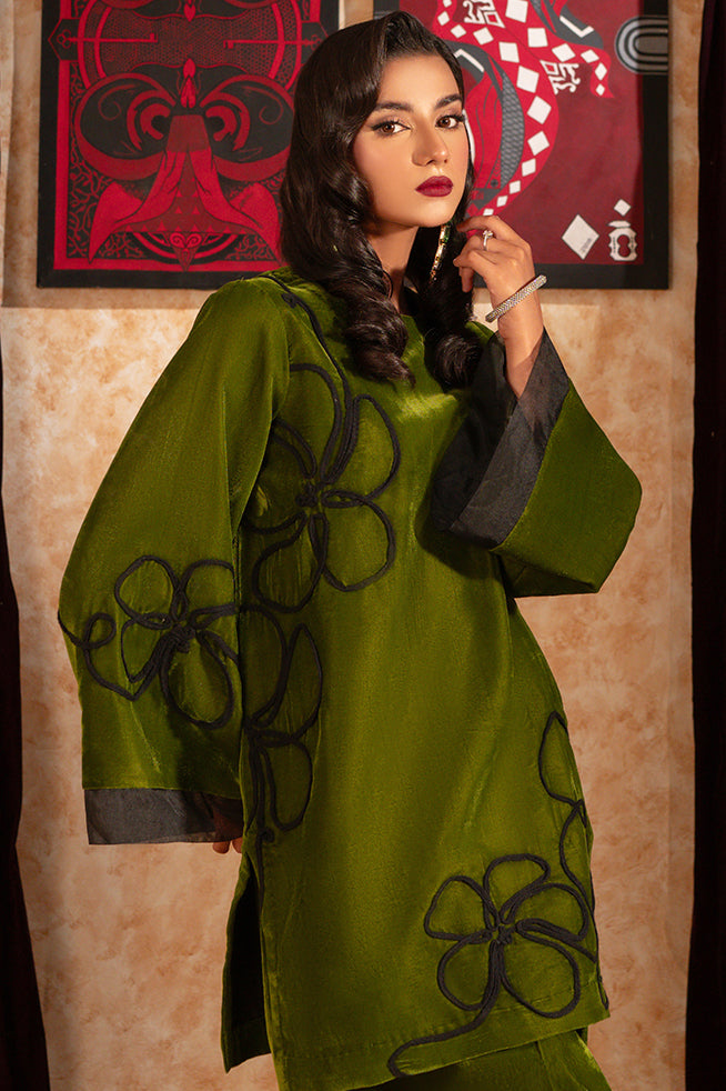 Fozia Khalid | Velvet Deck | Clover by Fozia Khalid - Designer Dress - Type: Formal - Available at Libayah - 100% Original