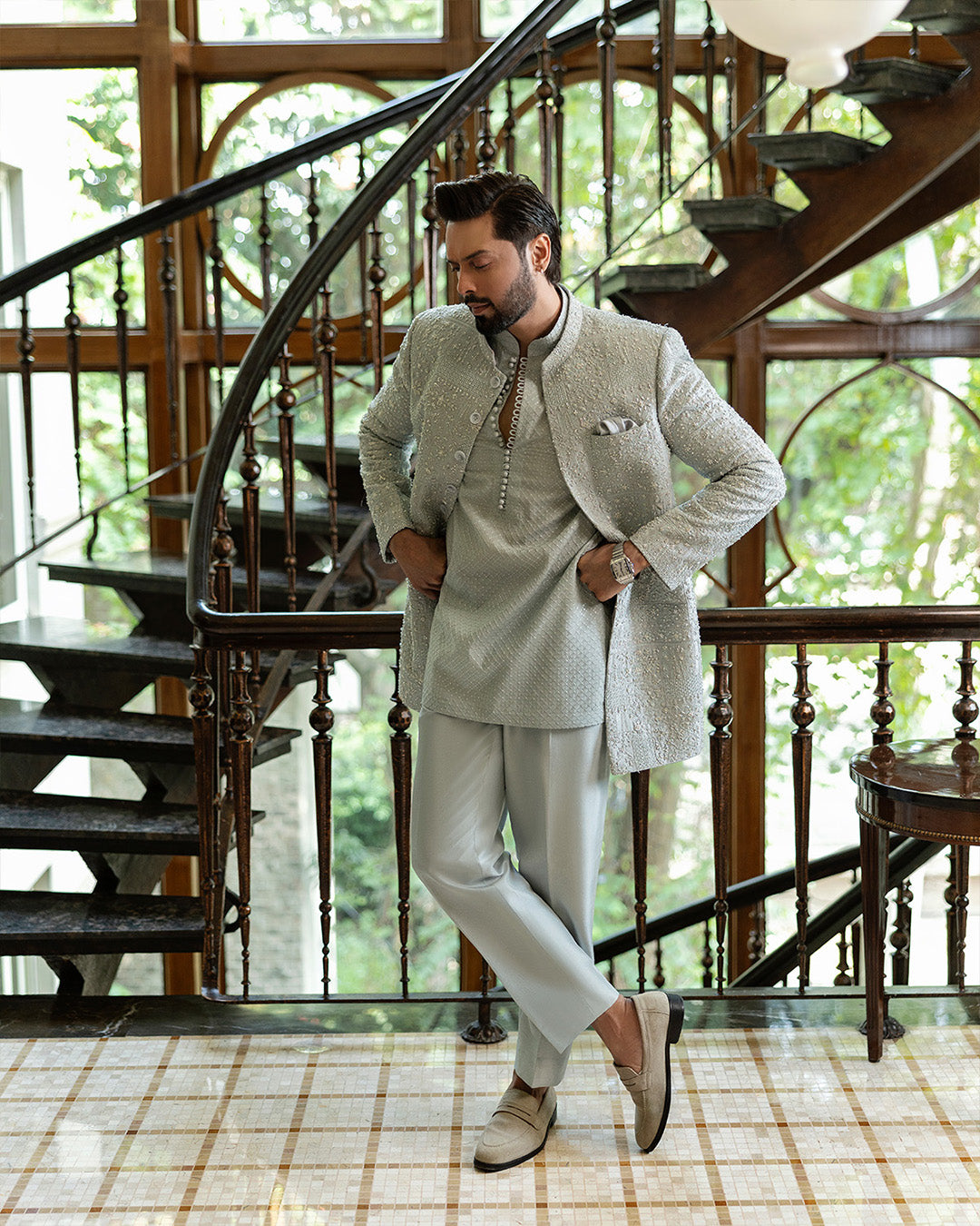 Pakistani Menswear | Faiza Saqlain | Wayez by Faiza Saqlain - Designer Dress - Type: MensWear - Available at Libayah - 100% Original