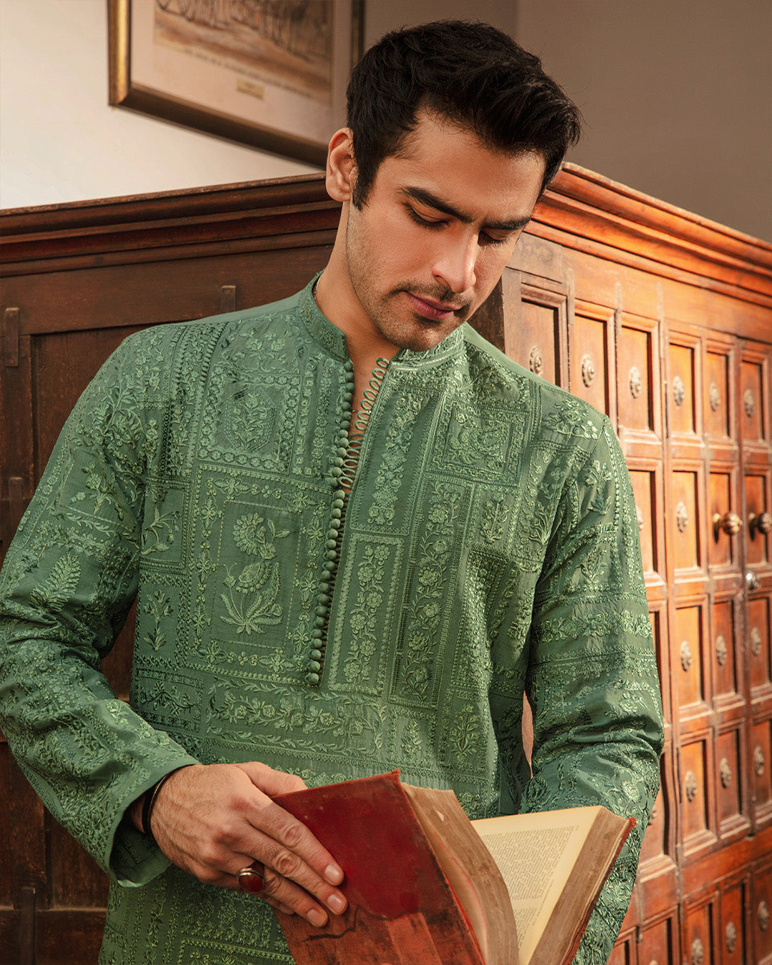 Pakisatni Menswear | Faiza Saqlain | Ardvan by Faiza Saqlain - Designer Dress - Type: MensWear - Available at Libayah - 100% Original