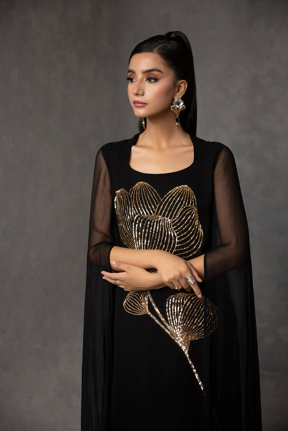 Amani | The Wedding Guest | BLACK ROSE by Amani - Designer Dress - Type: Ladies Clothes - Available at Libayah - 100% Original