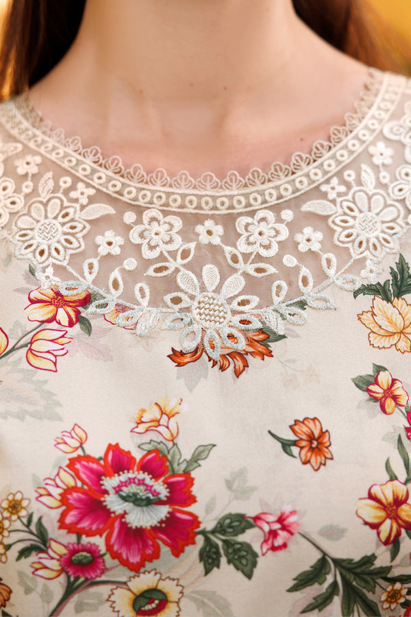 Farasha | Printed Essentials | Ivory Dusk by Farasha - Designer Dress - Type: Ladies Clothes - Available at Libayah - 100% Original