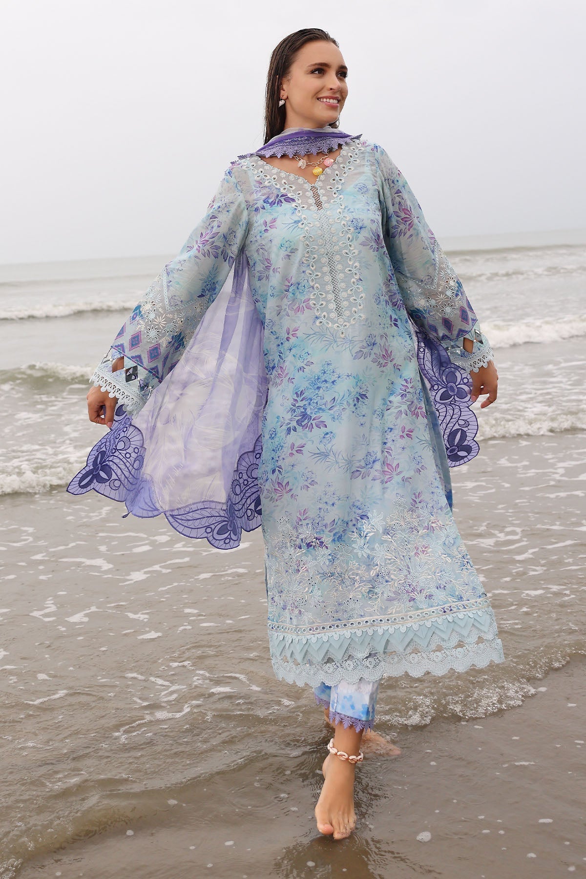 Nureh | Gardenia Embroidered Lawn 25 | NSG-176 by Nureh - Designer Dress - Type: Ladies Clothes - Available at Libayah - 100% Original
