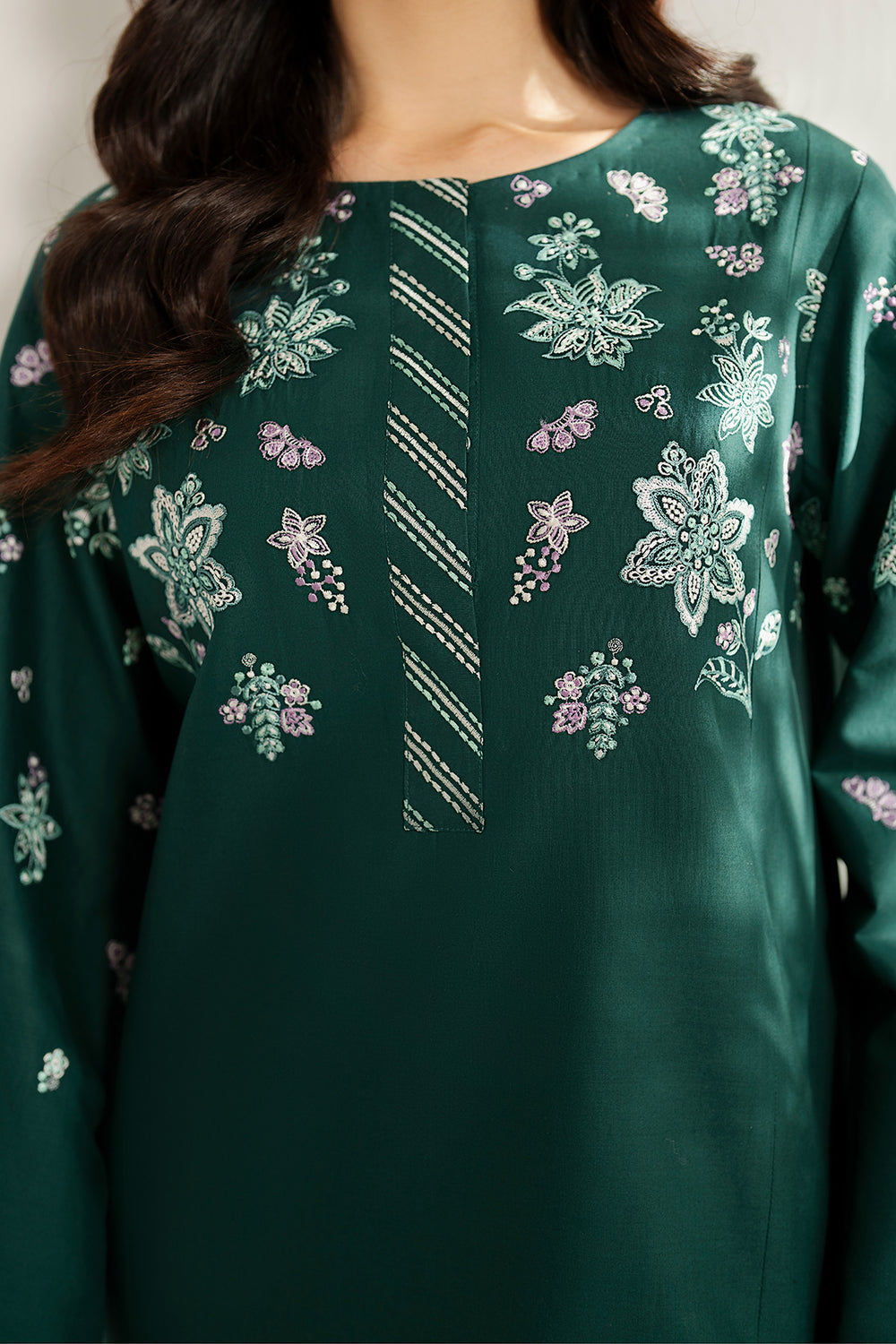 Farasha | Thread Lines Embroidered | Turquoise Bliss by Farasha - Designer Dress  - Type : Ladies Clothes - Available at Libayah - 100% Original 