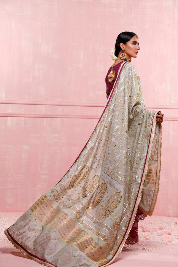 Wahajmkhan | Festive Fiesta Formals | MAGENTA MAGNIFICENCE by Wahaj M.Khan - Designer Dress - Type: Ladies Clothes - Available at Libayah - 100% Original