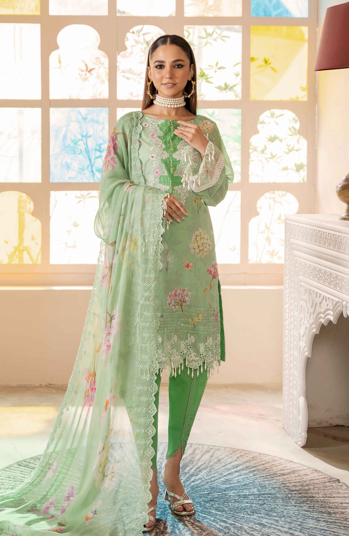 Al Zohaib | Sunshine Bloom Premium Lawn 25 | SBP-25-05 by Al Zohaib - Designer Dress - Type: Ladies Clothes - Available at Libayah - 100% Original