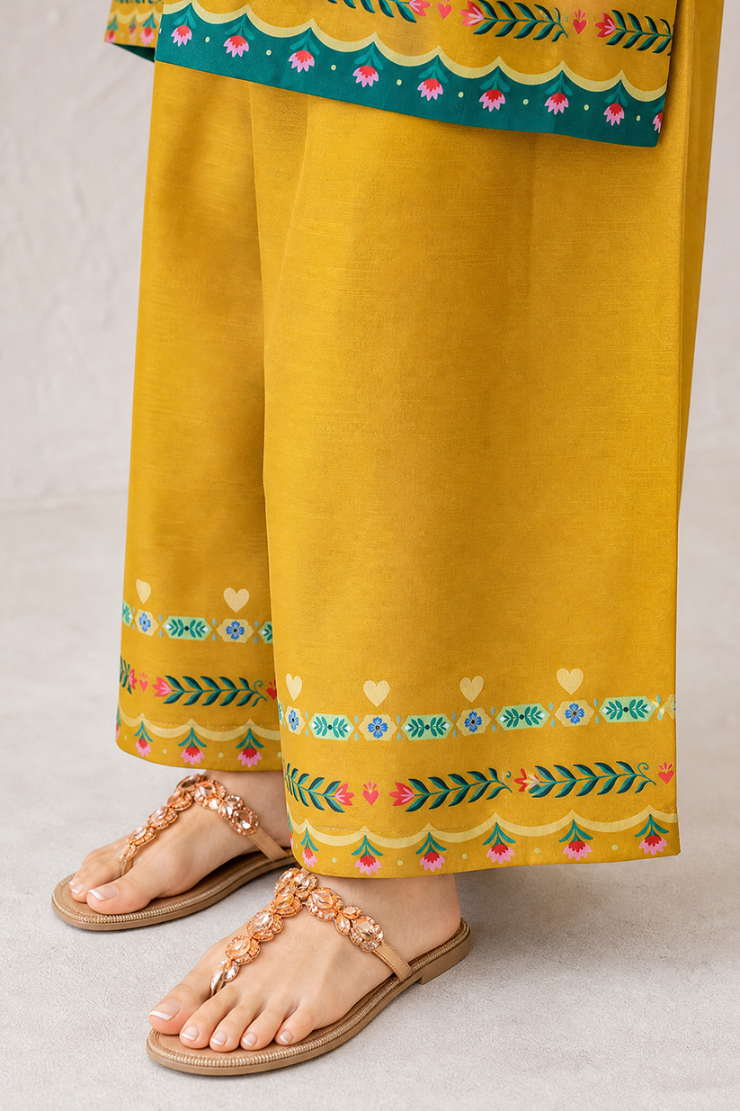 Saad Shaikh | Ease Fall Edit 26 | D-08 Co-ord Set Mustard by Saad Shaikh - Designer Dress  - Type : Ladies Clothes - Available at Libayah - 100% Original 