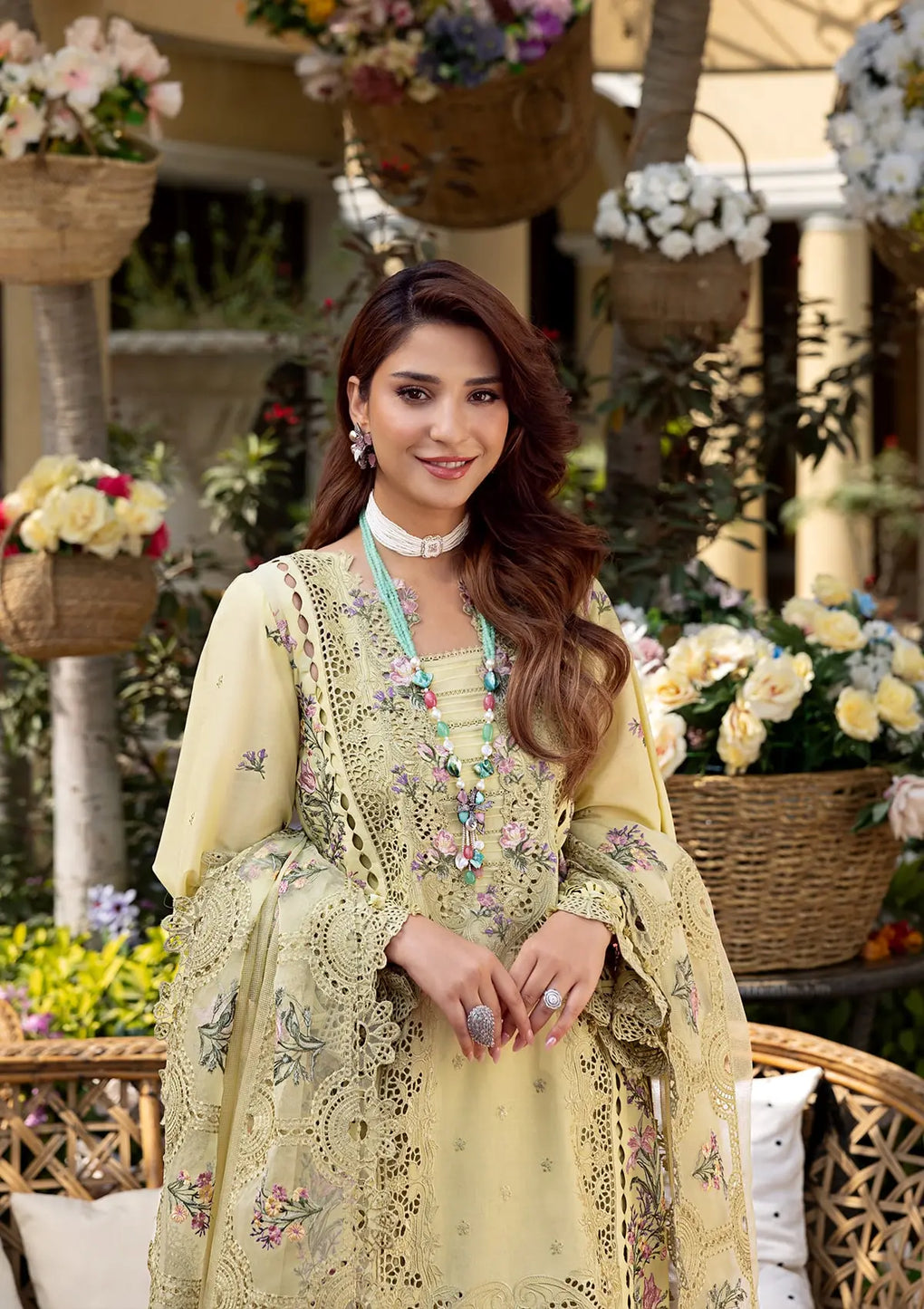 Elaf Premium | Luxury Lawn 25 | ELM-3A BAHAAR by Elaf Premium - Designer Dress - Type: Ladies Clothes - Available at Libayah - 100% Original