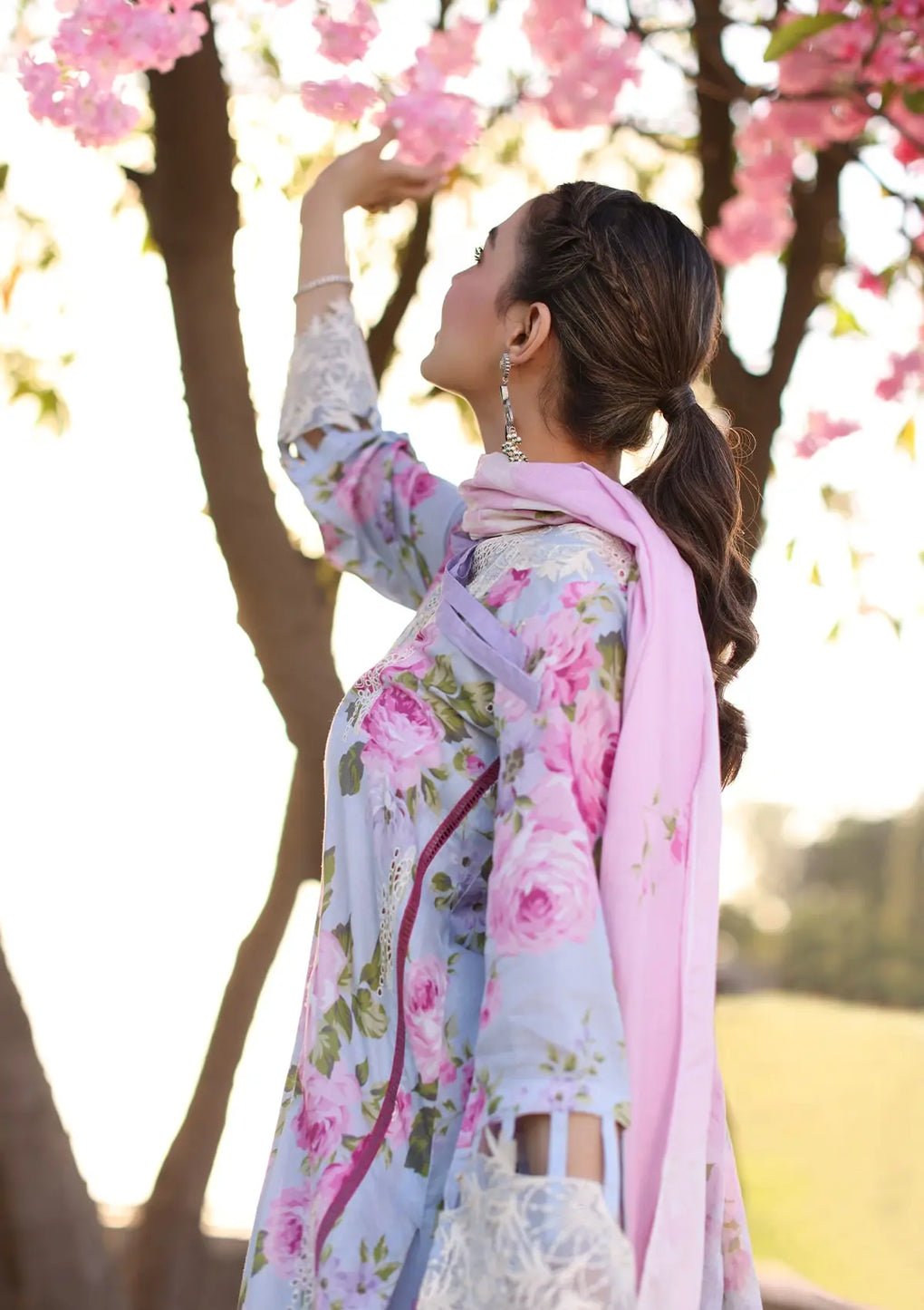 Elaf Premium | Prints Chikankari 24 | 04A OCEAN BLOSSOMS by Elaf Premium - Designer Dress - Type: Ladies Clothes - Available at Libayah - 100% Original
